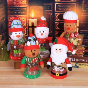 Large Plastic Cute Mason Jar Christmas Candy Dispenser Buffet Gift Ideas With Lid