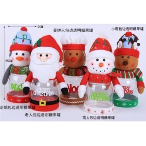 Large Plastic Cute Mason Jar Christmas Candy Dispenser Buffet Gift Ideas With Lid