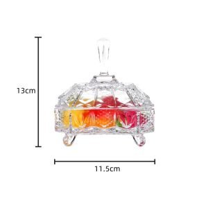 Large Square Clear Glass Candy Display Jar Ideas With Lid For Weddings