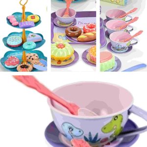 Cute Colorful Wood Afternoon Childs Tea Party Sets For Kids And Girls