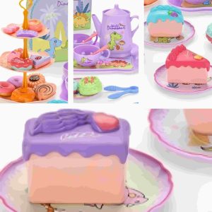 Cute Colorful Wood Afternoon Childs Tea Party Sets For Kids And Girls