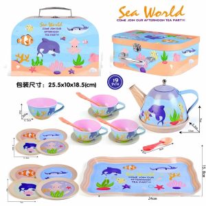 Cute Colorful Wood Afternoon Childs Tea Party Sets For Kids And Girls