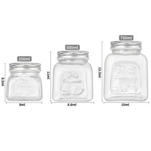 Multi-functional Personalized For Mason Candy In Glass Jars With Gold And Silver Lids