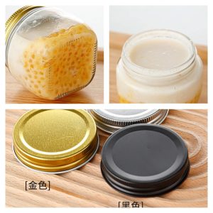 Multi-functional Small Cute Clear Glass Bulk Mason Candy Jars For Candy Table With Multi-colored Lids