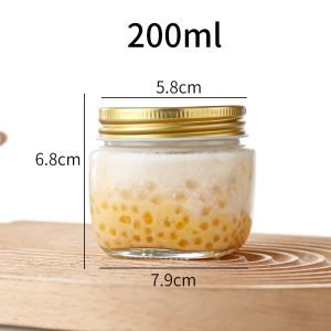 Multi-functional Small Cute Clear Glass Bulk Mason Candy Jars For Candy Table With Multi-colored Lids