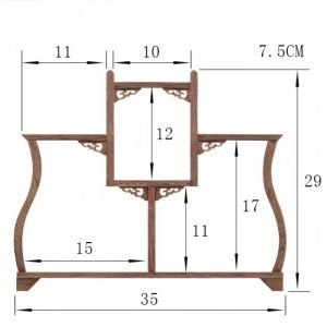 Innovative Wooden Moon Tea Cup Tea Set Display Holder Stand