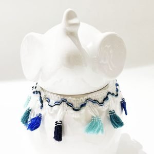 Personalised Modern White M&m Ceramic Elephant Candy Jar Cute Gift Ideas With Lid