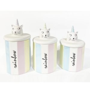 Personalized Modern Best Cute Cat Bulk Ceramic Candy Display Jars With Lids