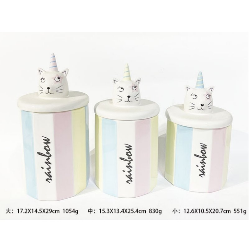 Personalized Modern Best Cute Cat Bulk Ceramic Candy Display Jars With Lids Personalized Modern Best Cute Cat Bulk Ceramic Candy Display Jars With Lids