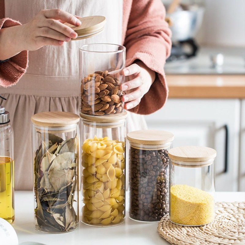 Personalized Large Capacity Modern Clear Glass Candy Table Jars With Lids For Candy Buffet Personalized Large Capacity Modern Clear Glass Candy Table Jars With Lids For Candy Buffet