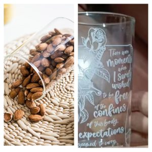 Personalized Large Capacity Modern Clear Glass Candy Table Jars With Lids For Candy Buffet