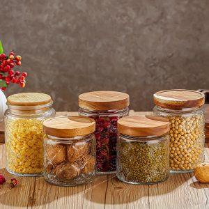 Personalized Vintage Pattern Gift Bulk Glass Mason Candy Jars With Lids For Office Desk