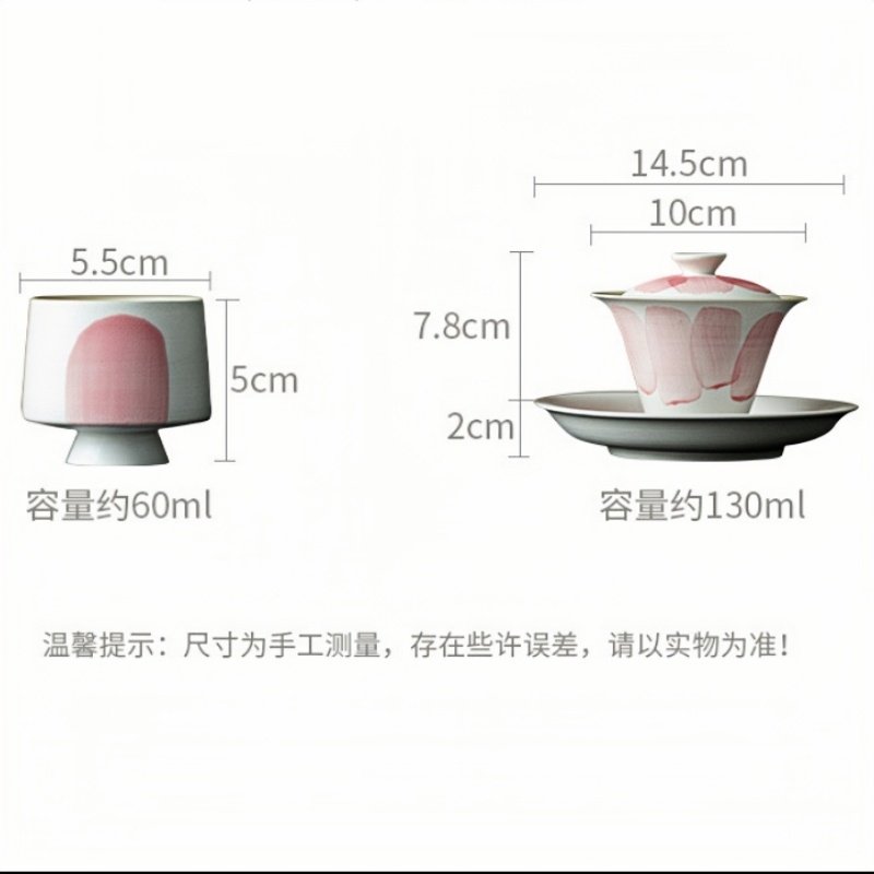 Pink And White Porcelain Antique Handmade Tea Set Japanese Pink And White Porcelain Antique Handmade Tea Set Japanese