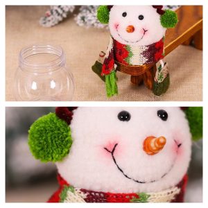 Small Christmas Clear Plastic Gift Chocolate Candy Table Jars For Candy Buffet Party