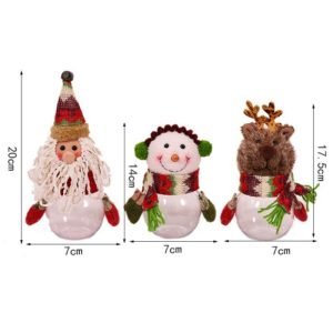 Small Christmas Clear Plastic Gift Chocolate Candy Table Jars For Candy Buffet Party