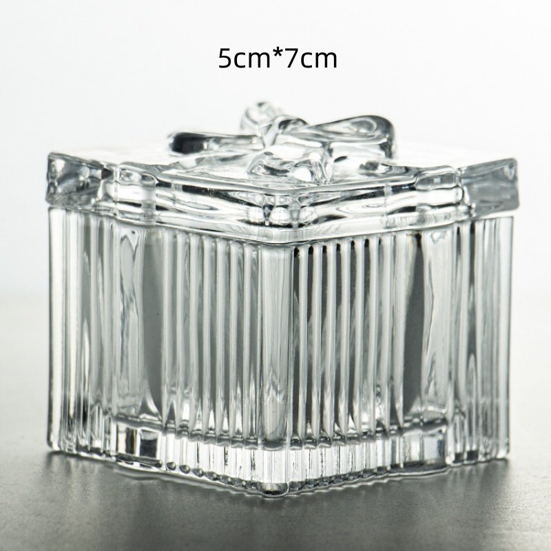 Small Square Valentine Glass Chocolate Candy Display Jars In Bulk With Bow-tied Lid For Weddings Small Square Valentine Glass Chocolate Candy Display Jars In Bulk With Bow-tied Lid For Weddings