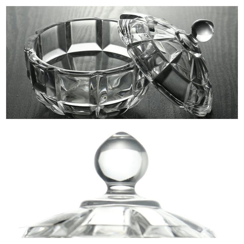 Small Vintage Grid Decorative Glass Ideas For Unique Candy Buffet Jars With Lids