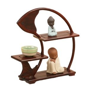 Rosewood Chinese Tea Set And Teapot Display Holder Stand