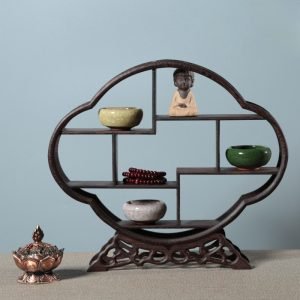 Crabapple Solid Wood Tea Cup Holder Display Stand Shelf