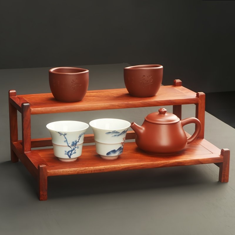 Rosewood Tea Cup And Saucer Set Display Stand Rosewood Tea Cup And Saucer Set Display Stand