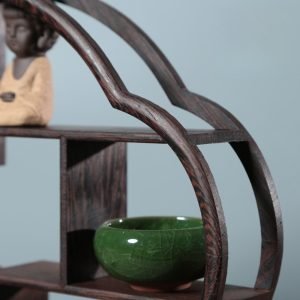 Crabapple Solid Wood Tea Cup Holder Display Stand Shelf
