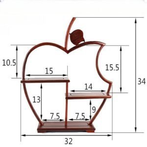 Antique Chinese Apple Rosewood Display Stand And Shelf For Tea Cup