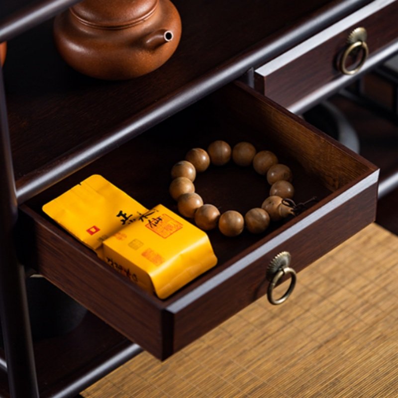 Drawer Creative Antique Wooden Tea Cup Display Stand And Tea Shelf Drawer Creative Antique Wooden Tea Cup Display Stand And Tea Shelf
