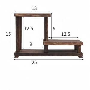 Mini Chinese Style Wooden Tea Cup Display Stand And Tea Set Shelf