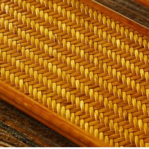 Bamboo Waven Antique Chinese Tea Set Display Shelf Box