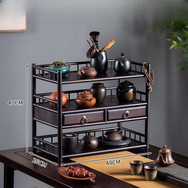 Drawer Creative Antique Wooden Tea Cup Display Stand And Tea Shelf Drawer Creative Antique Wooden Tea Cup Display Stand And Tea Shelf