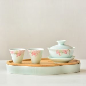 Ceramic Japanese Style Tea Boat With Removable Drawer