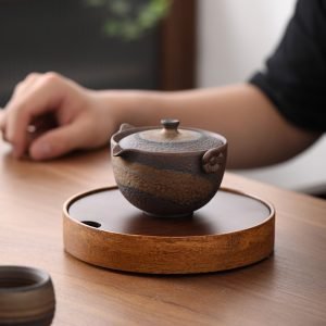 Classical Bamboo Round Chinese Style Tea Boat