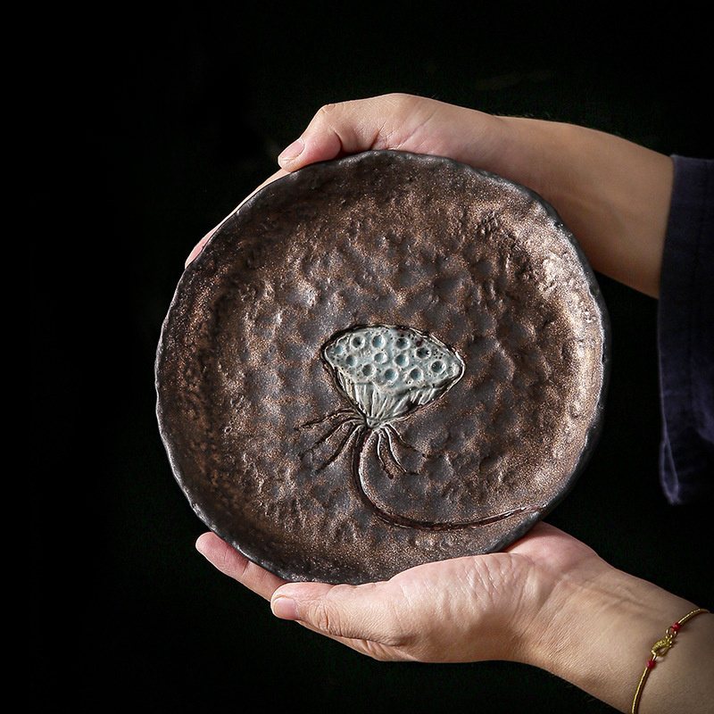 Ceramic Japanese Style Lotus Tea Boat Ceramic Japanese Style Lotus Tea Boat