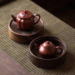 Walnut Wooden Hollow-carved Design Tea Boat