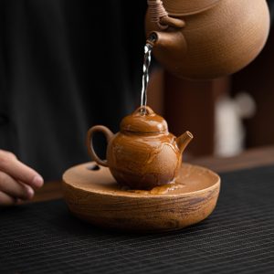 Sauce Glaze Clay Pottery Retro Tea Boat
