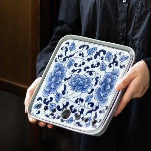 Chinese Traditional Style Ceramic Tea Boat