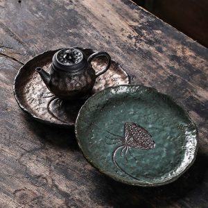 Ceramic Japanese Style Lotus Tea Boat