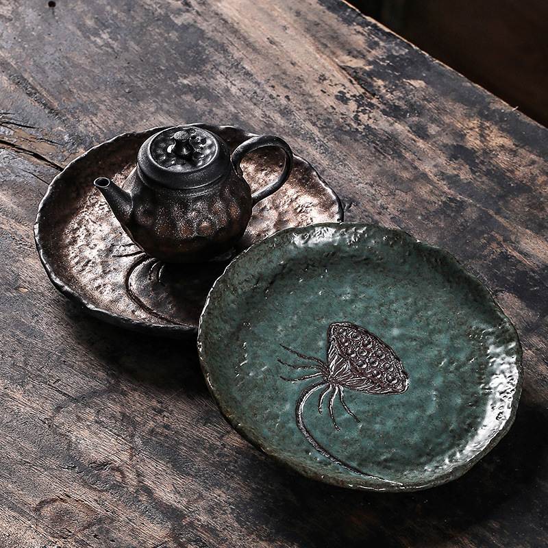 Ceramic Japanese Style Lotus Tea Boat Ceramic Japanese Style Lotus Tea Boat