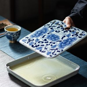 Chinese Traditional Style Ceramic Tea Boat
