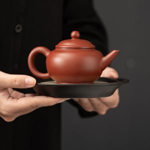 Black Pottery Chinese Style Tea Boat