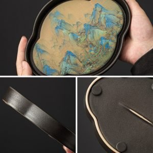 Black Pottery Chinese Style Tea Boat