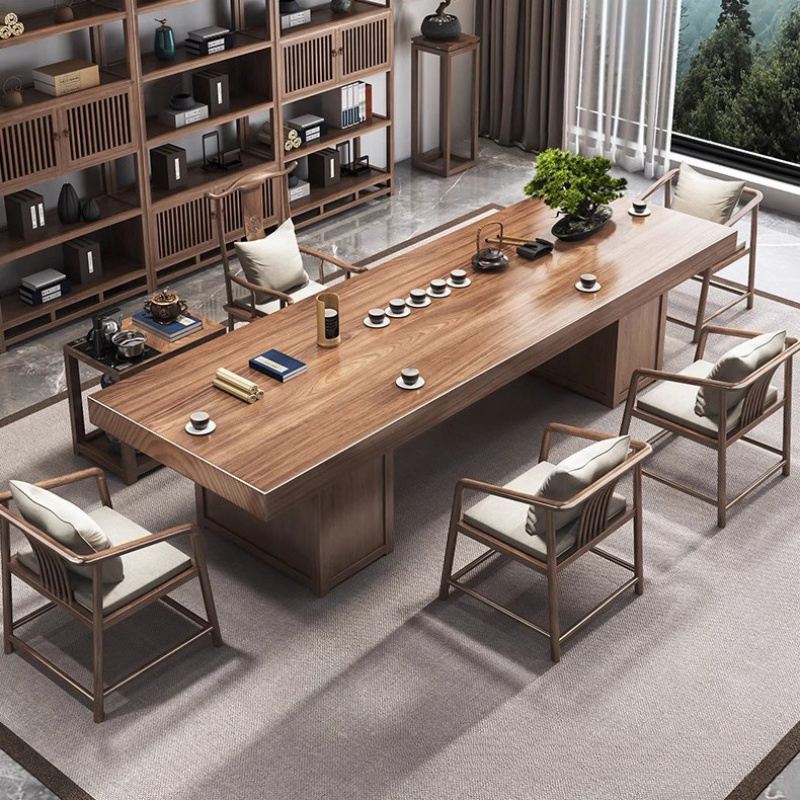 Modern Chinese Solid Sood Gongfu Tea Table Set With Chairs Modern Chinese Solid Sood Gongfu Tea Table Set With Chairs