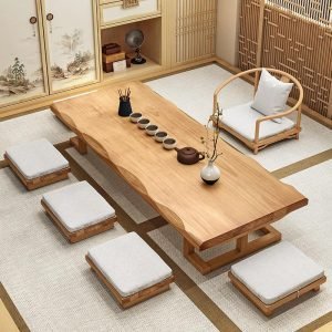 Traditional Japanese Style Tatami Solid Wood Tea Ceremony Table
