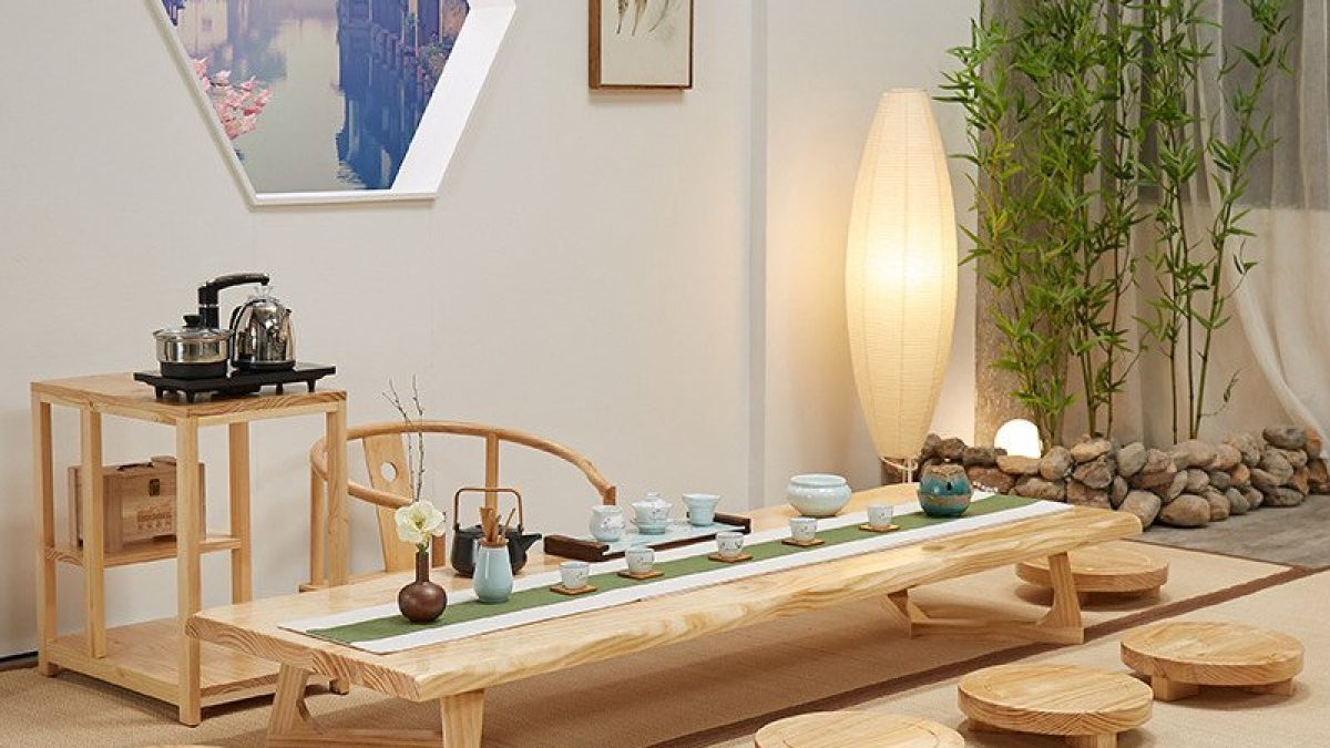 Traditional Japanese Tea Table Furniture Low Floor Table