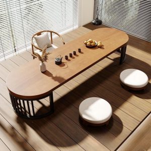 Modern Japanese Style Solid Wood Tea Ceremony Table Set