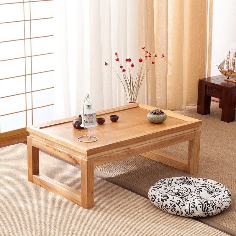 Wooden Japanese Tatami Zen Floor Tea Table Set Furniture Wooden Japanese Tatami Zen Floor Tea Table Set Furniture