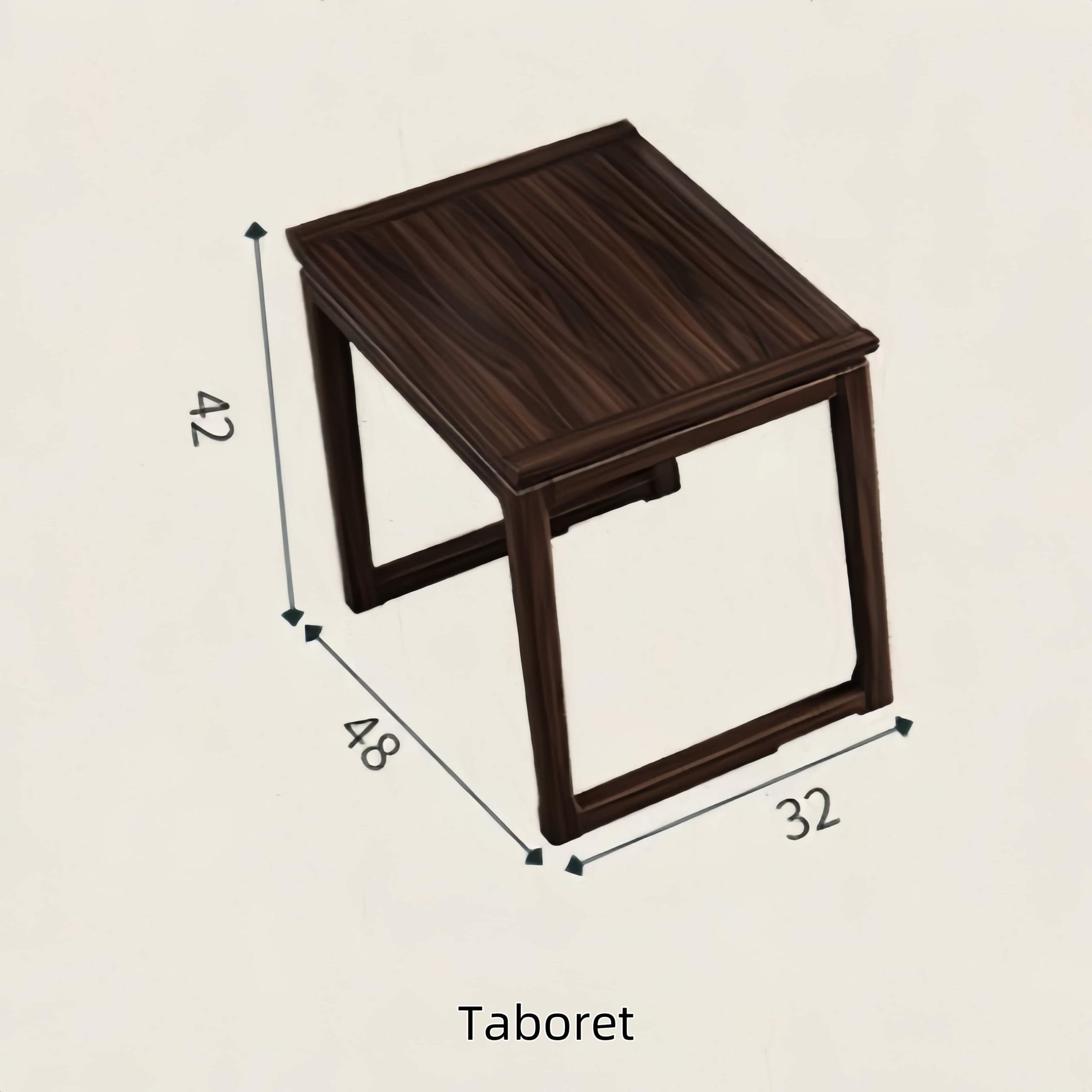 Anttique Small Chinese Ebony Wood Tea Ceremony Table Set With Water Drains Anttique Small Chinese Ebony Wood Tea Ceremony Table Set With Water Drains