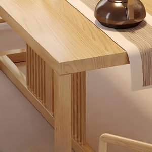 Modern Chinese Solid Wood Tea Ceremony Table Furniture With Chairs