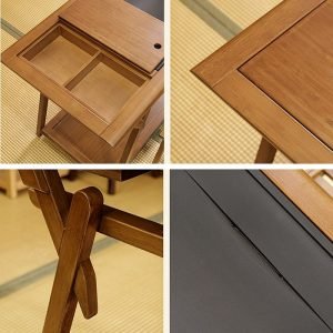 Traditional Small Chinese Movable Gongfu Tea Ceremony Table With Water Storage Drains