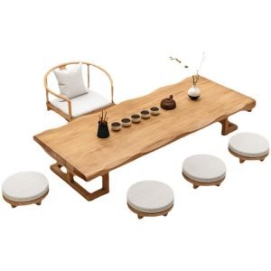 Traditional Japanese Style Tatami Solid Wood Tea Ceremony Table